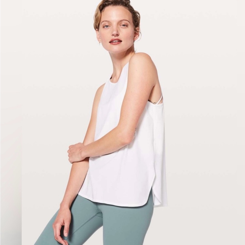 Lululemon Hit The Stride Open Back Tank Top White